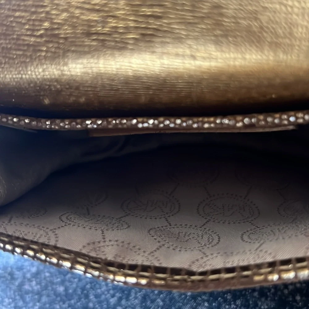 MICHAEL KORS Mini CRISS BODY BAG!! Gold tone - Picture 9 of 13
